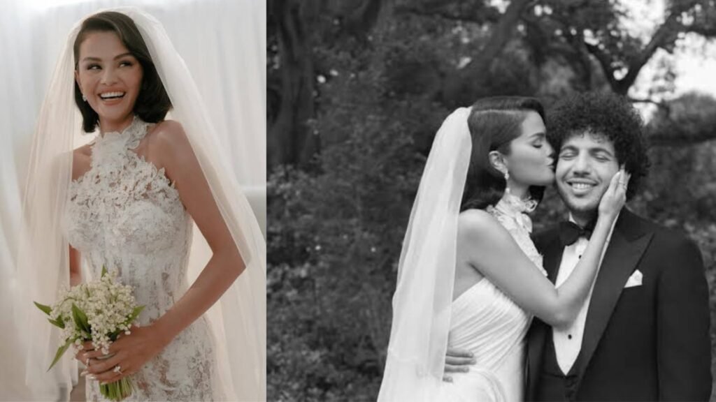 selena gomez wedding dress